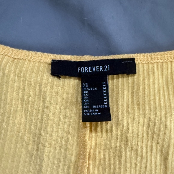Yellow Knit Long Sleeve Bodysuit - Picture 2 of 2